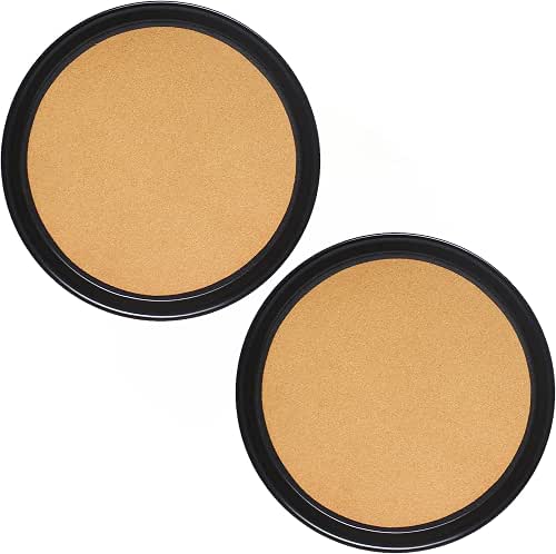 TrueCraftware- 14” Round Anti-Slip Serving Tray with Cork Surface Black