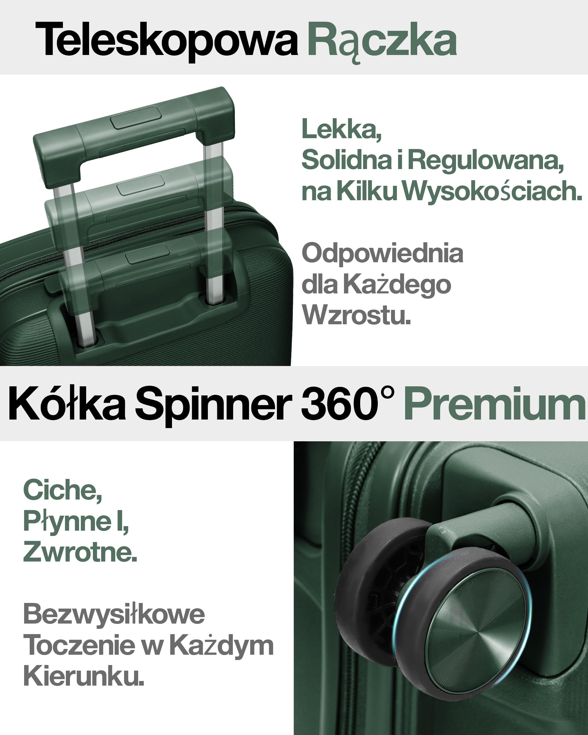 Lekka Walizka Kabinowa Twarda M – 55×37×20 cm (35L), Bagaż Podręczny z Zamkiem TSA, Portem Ładowania USB, 4 Kółka Spinner, Teleskopowa Aluminiowa Rączka, Zgodna z Wymogami Linii Lotniczych