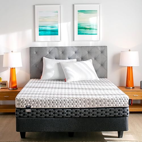 Layla Sleep - Colchón de espuma viscoelástica - Firmeza doble 1 lado suave - Otra cara firme el cobre lo mantiene más frío Gris Grey Scale