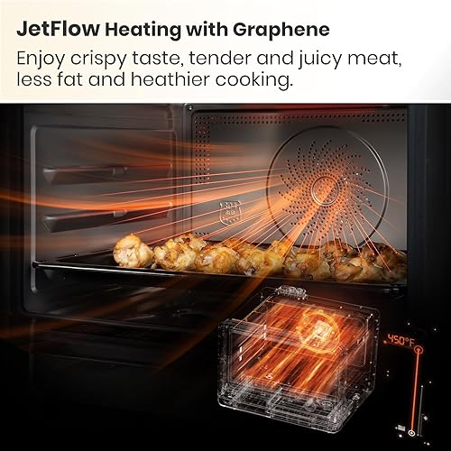 Miniatura 5 de VAL CUCINA Encimera de horno de convección de vapor 7 en 1 con freidora de aire, horneado, cocción al vacío, fermentar, recetas integradas,