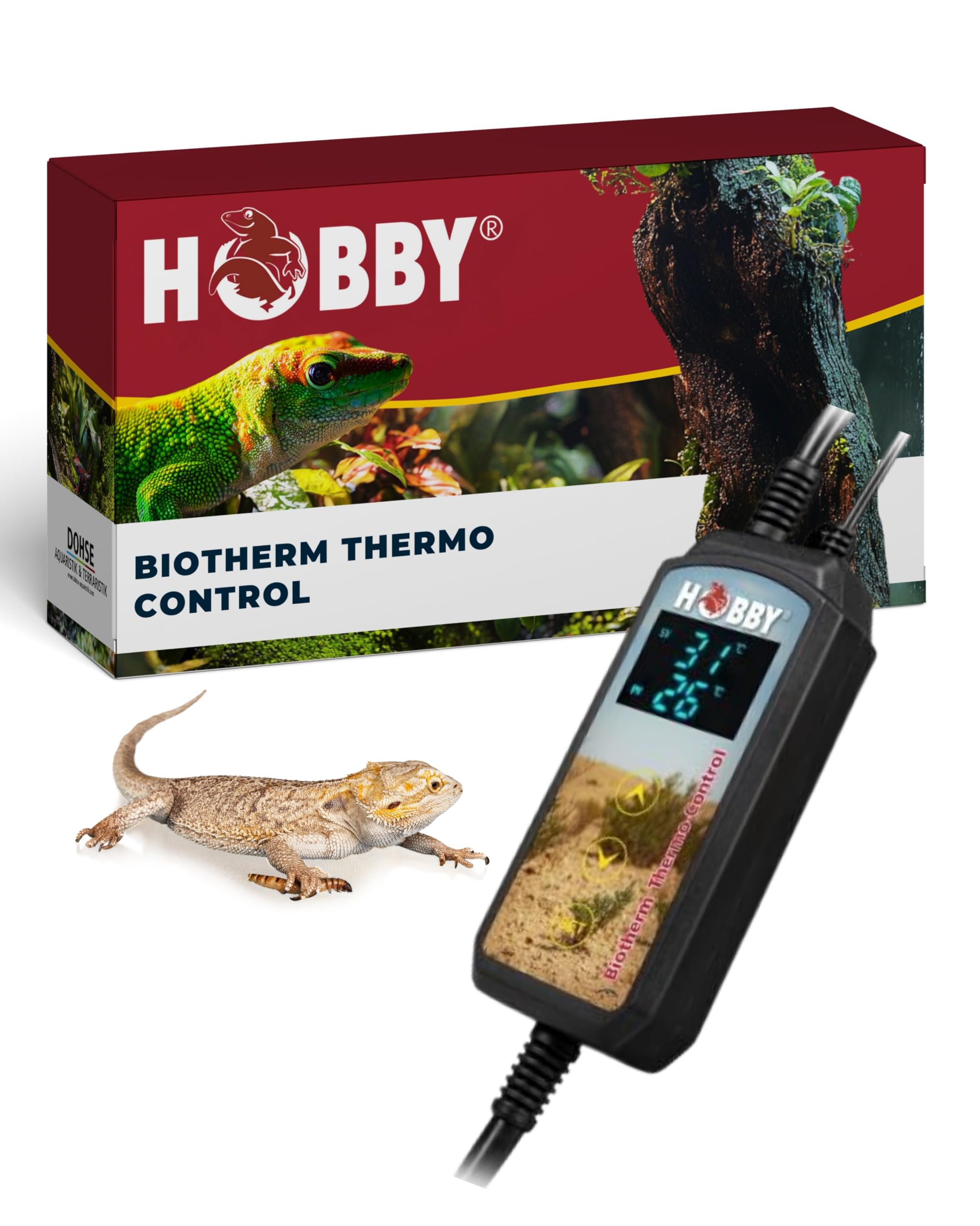 Hobby Terraristik Biotherm Thermo Control I Digitaler Temperaturregler für Terrarien & Aquarien I Präzises Thermostat mit PID-Technologie 5-65°C I Klima-Steuerung für Inkubator & Gewächshaus