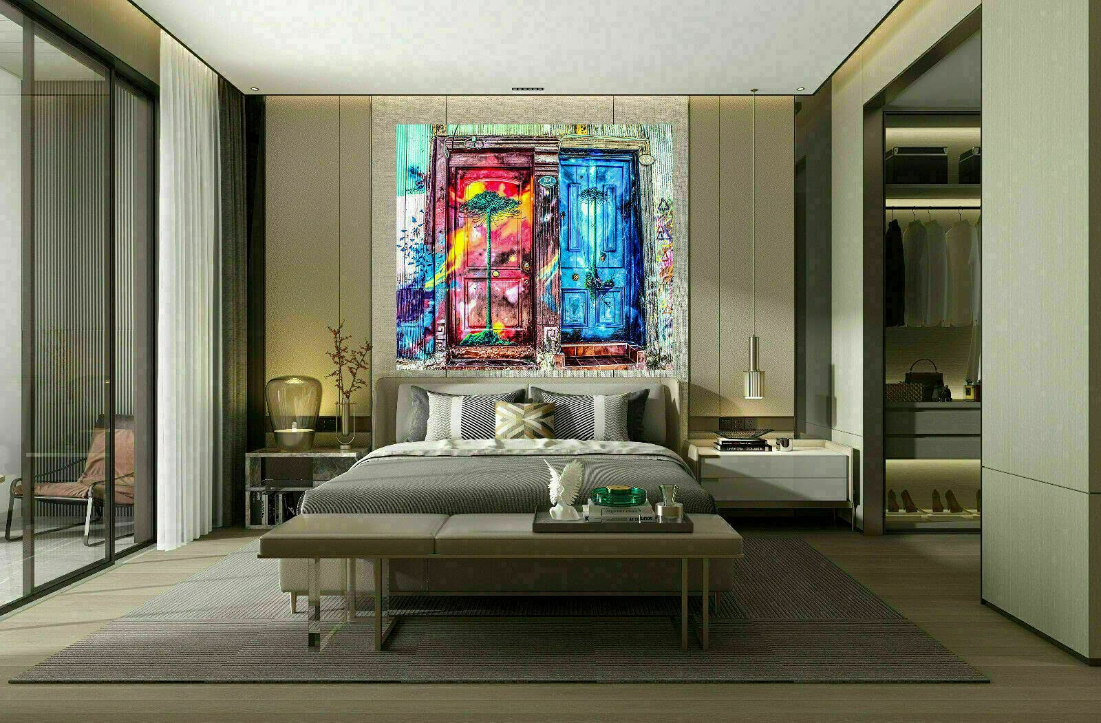 Magic Canvas Art - Quadro su tela da calcio sportivo Lionel Messi, 1 pezzo, stampa artistica moderna da parete, decorazione da parete – B8308, dimensioni: 100 x 75 cm