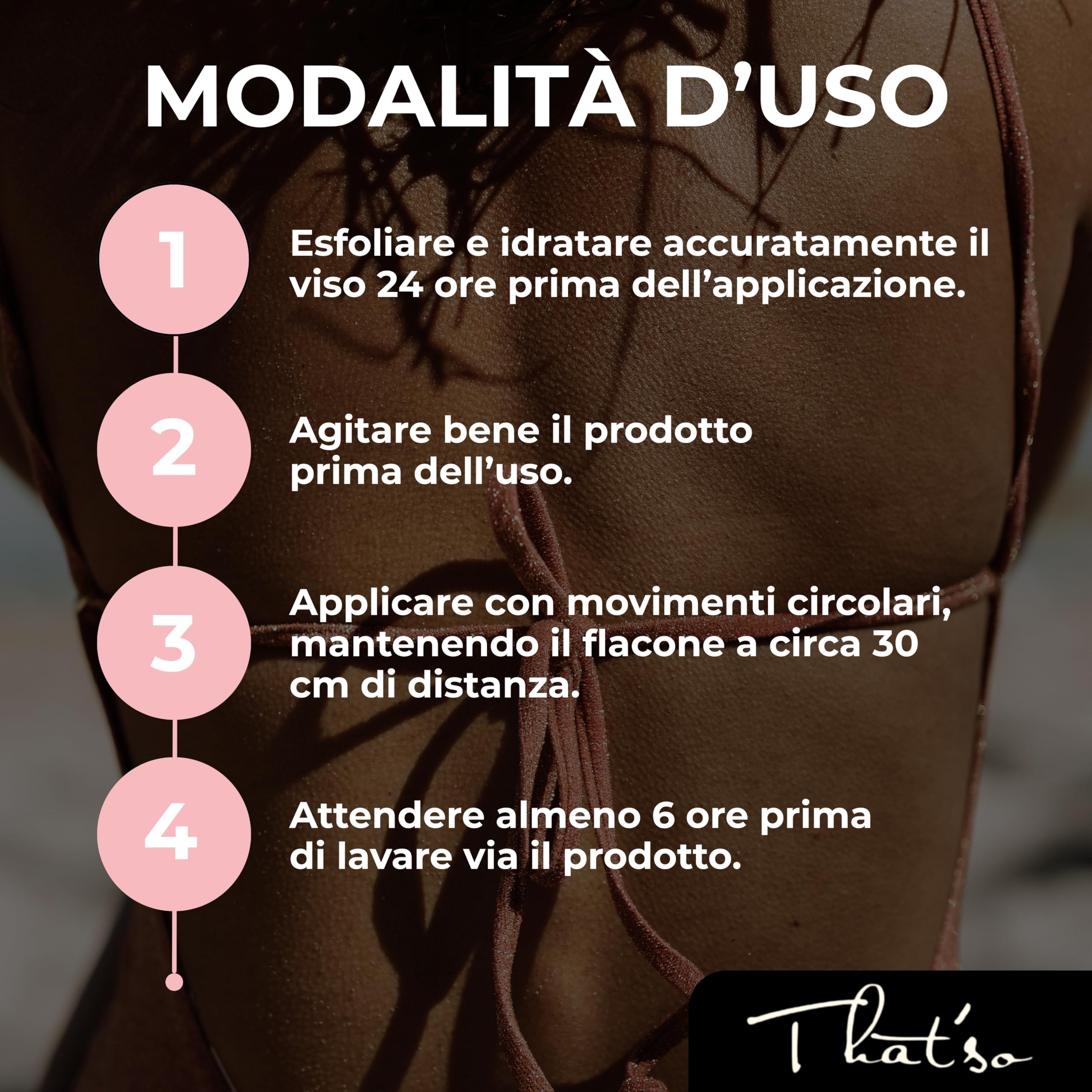 That’so Spray Autoabbronzante Viso e Corpo 125 ml On The Go Dark Abbronzatura Istantanea Naturale Effetto Bronze, Lunga Durata, con DHA da Canna da Zucchero, Aloe Vera e Peptide Anti-Età