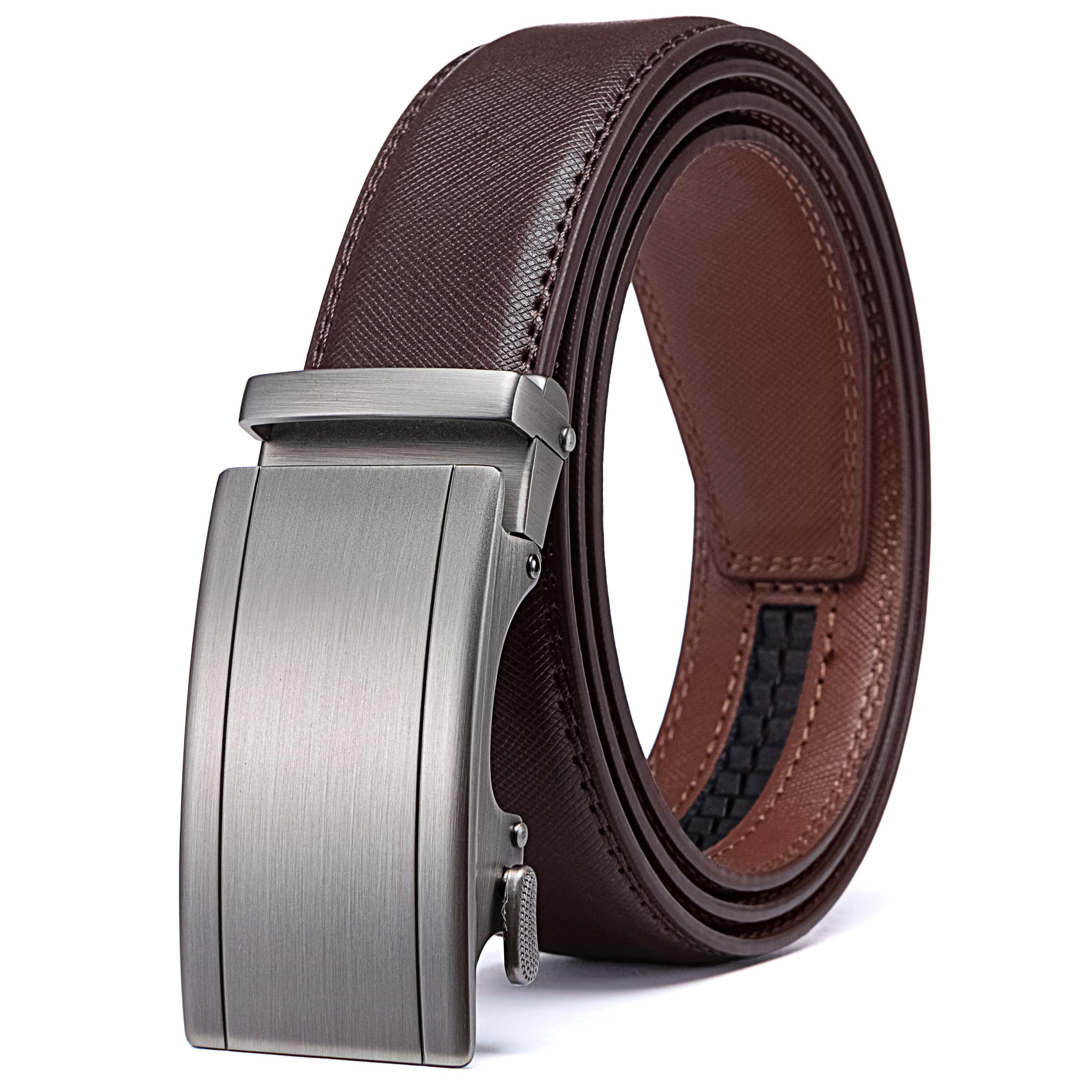 Acewin Ledergürtel Herren, Automatik Gürtel Herren, Arbeitsgürtel, Verstellbar, Breit 35mm