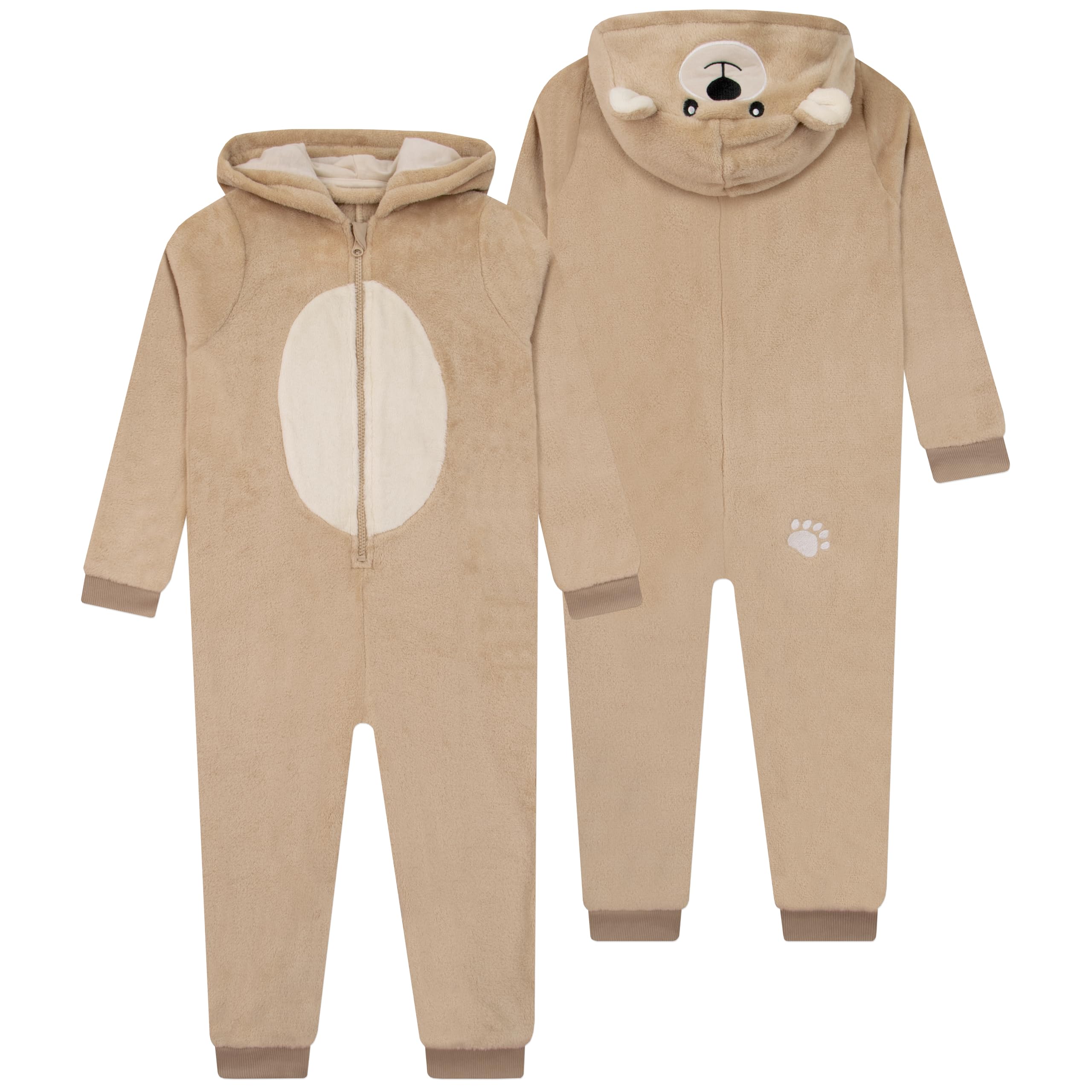 Harry Bear Pijama Enterizo Infantil con Capucha Oso Conejo, Dinosaurio En Forro Polar Suave con Cremallera Pijama Todo En Uno
