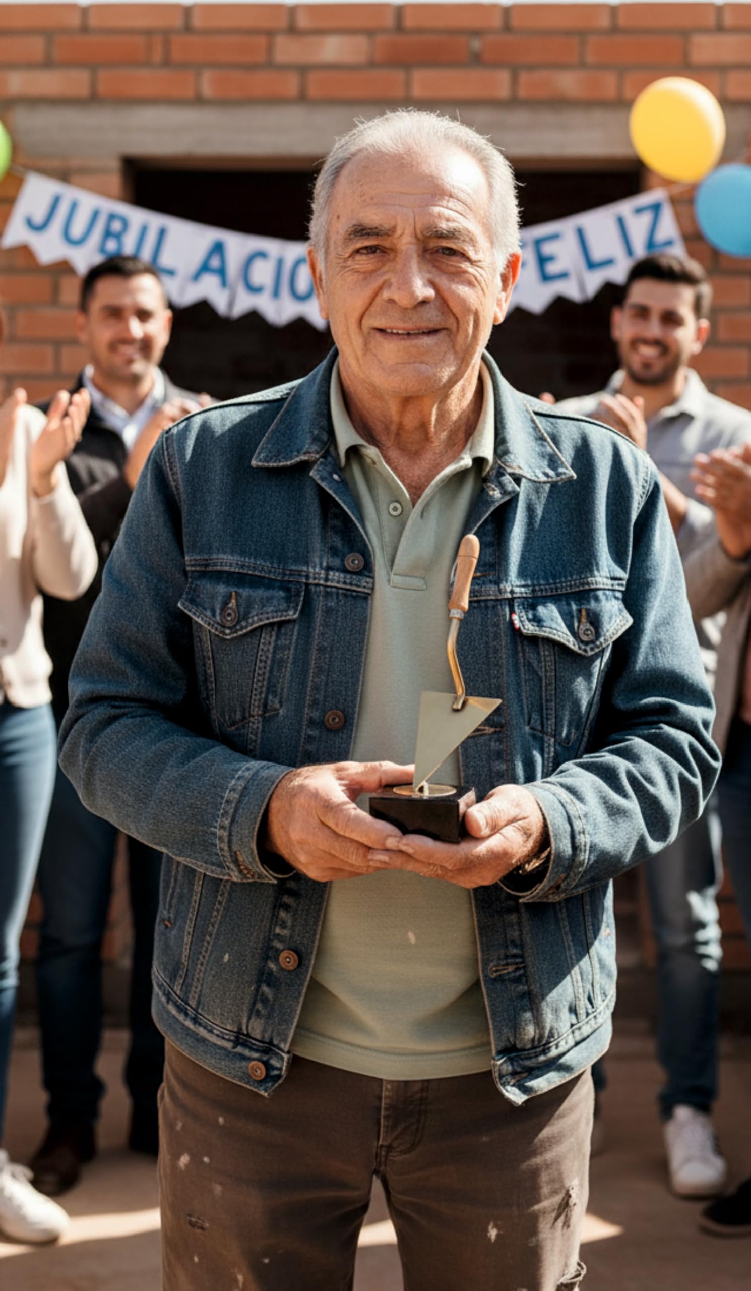 Regalo Albañil Jubilación o Despedida Figura Personalizada con peana de mármol