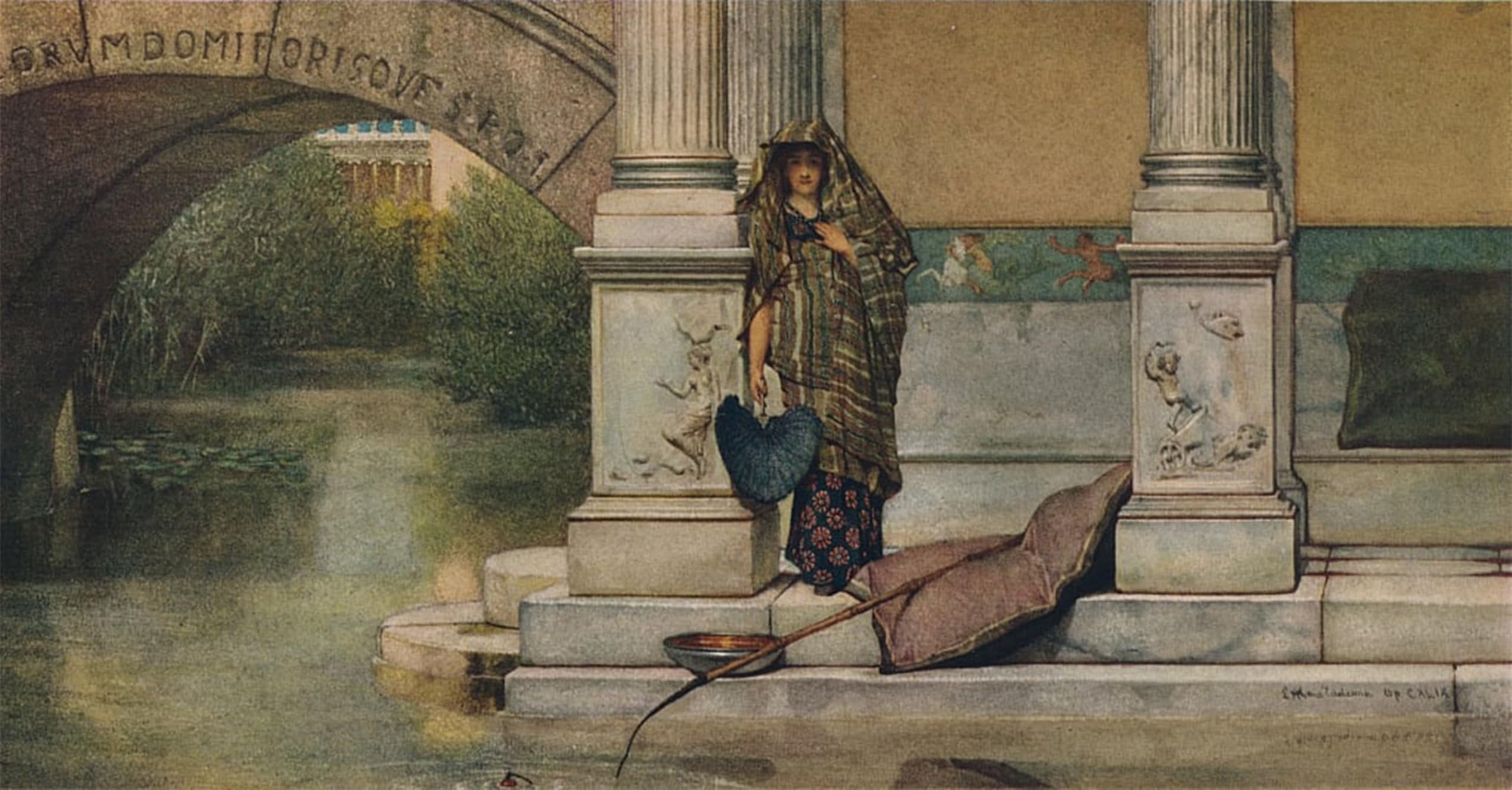 Tableau de décoration murale 60x90cm Alma Tadema en toile premium