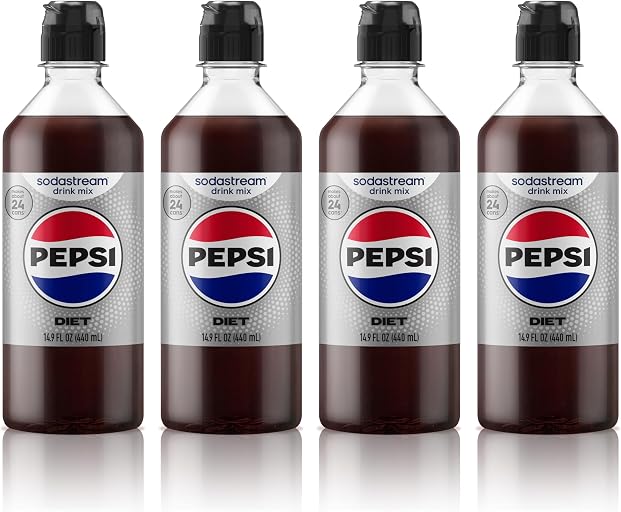 Sodastream® Diet Pepsi® New Pour Bottle Beverage Mix (440ml, Pack of 4)