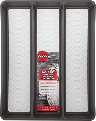 Miniatura 8 de Copco Basics - Organizador de 3 compartimentos, gris carbóngris claro