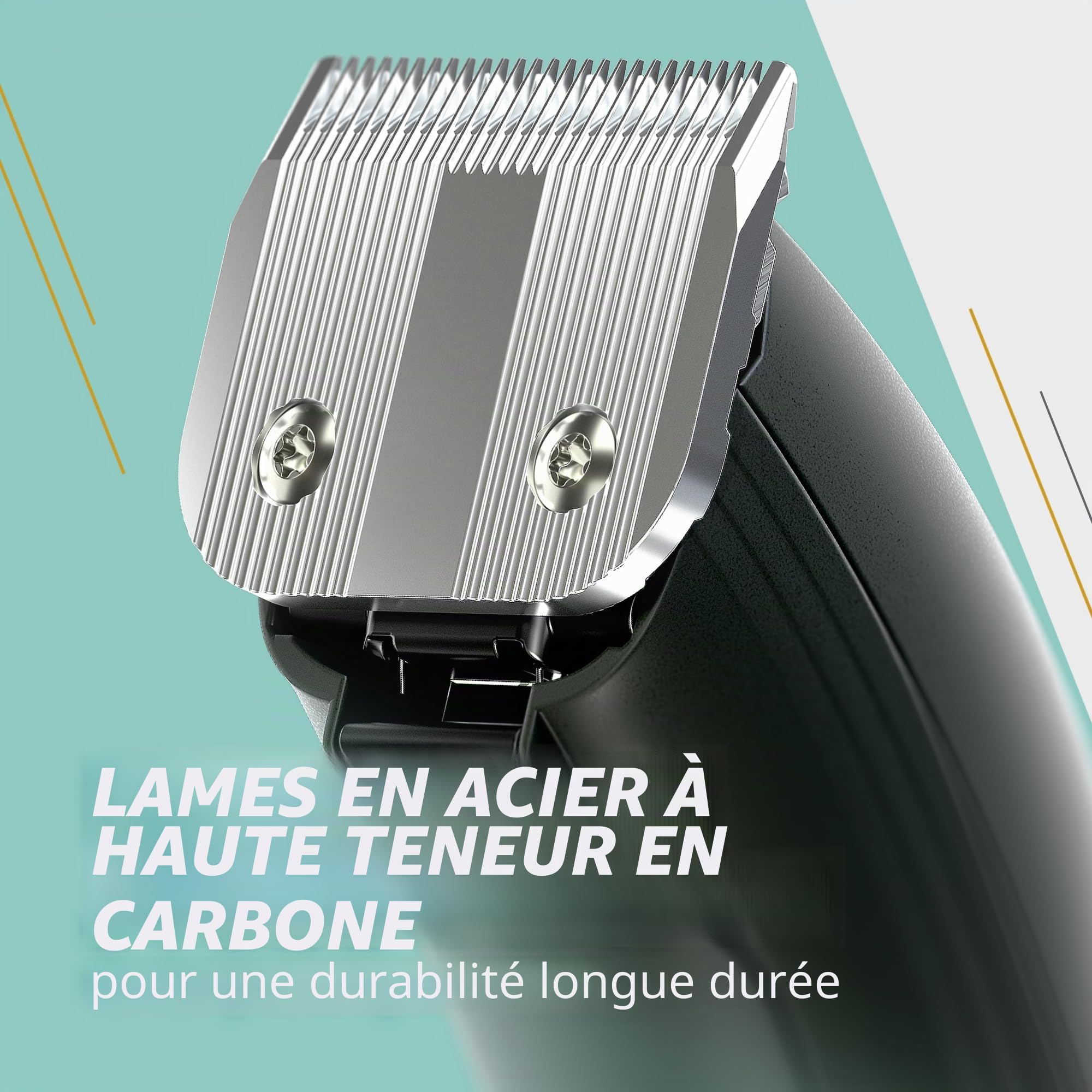 Max 60 Outil de toilettage professionnel pour animaux de compagnie – Tondeuse pour chiens et chats, faible vibration, légère