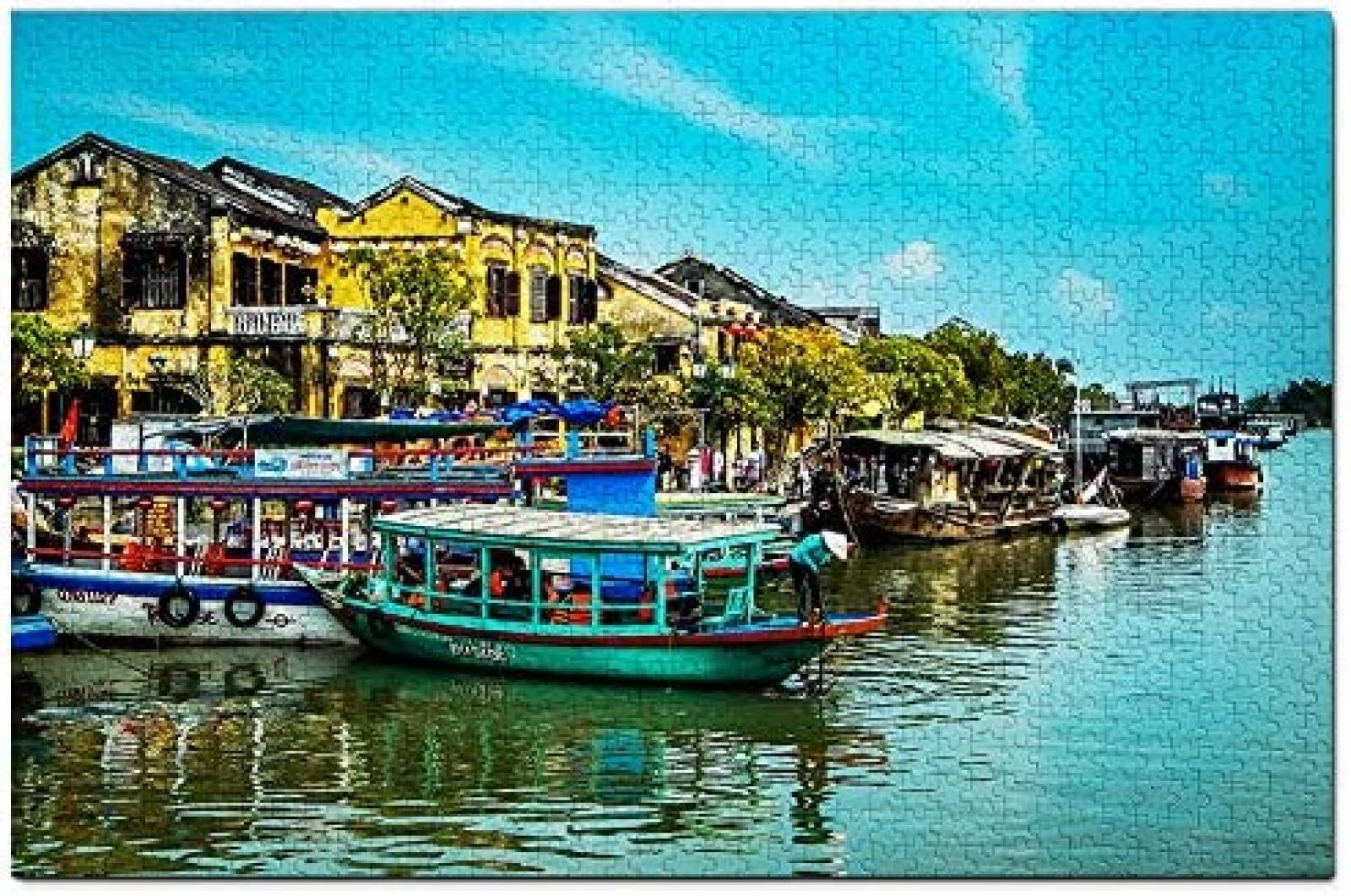Vietnam Old Town Hoi An Jigsaw Puzzle For Adults 2000 Piece Wooden Travel Gift Souvenir 70x100CM