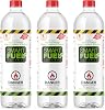 3 x 1 Liter - High Purity Ethanol 1 Liter - Bioethanol Fuel for fireplaces, Stoves and Burners. Denatured Alcohol 1.06 Quart Clean Burning, Sustainable Fuel