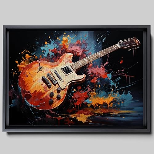Print guitar canvas print wall decor, ready to hang wall print, design canvas print, Canvas Wall Dekor