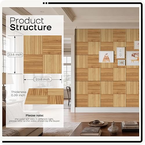 Miniatura 67 de BUBOS - Paquete de 8 paneles acústicos artísticos y autoadhesivos de insonorización, 48 x 32 pulgadas, acondicionamiento acústico y decorativos