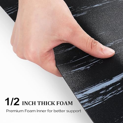 Miniatura 5 de Alfombrilla antifatiga de salón de 12 pulgadas de grosor para peluquería de pie, 3 x 4 pies de altura para peluquería debajo de la silla de peinado,