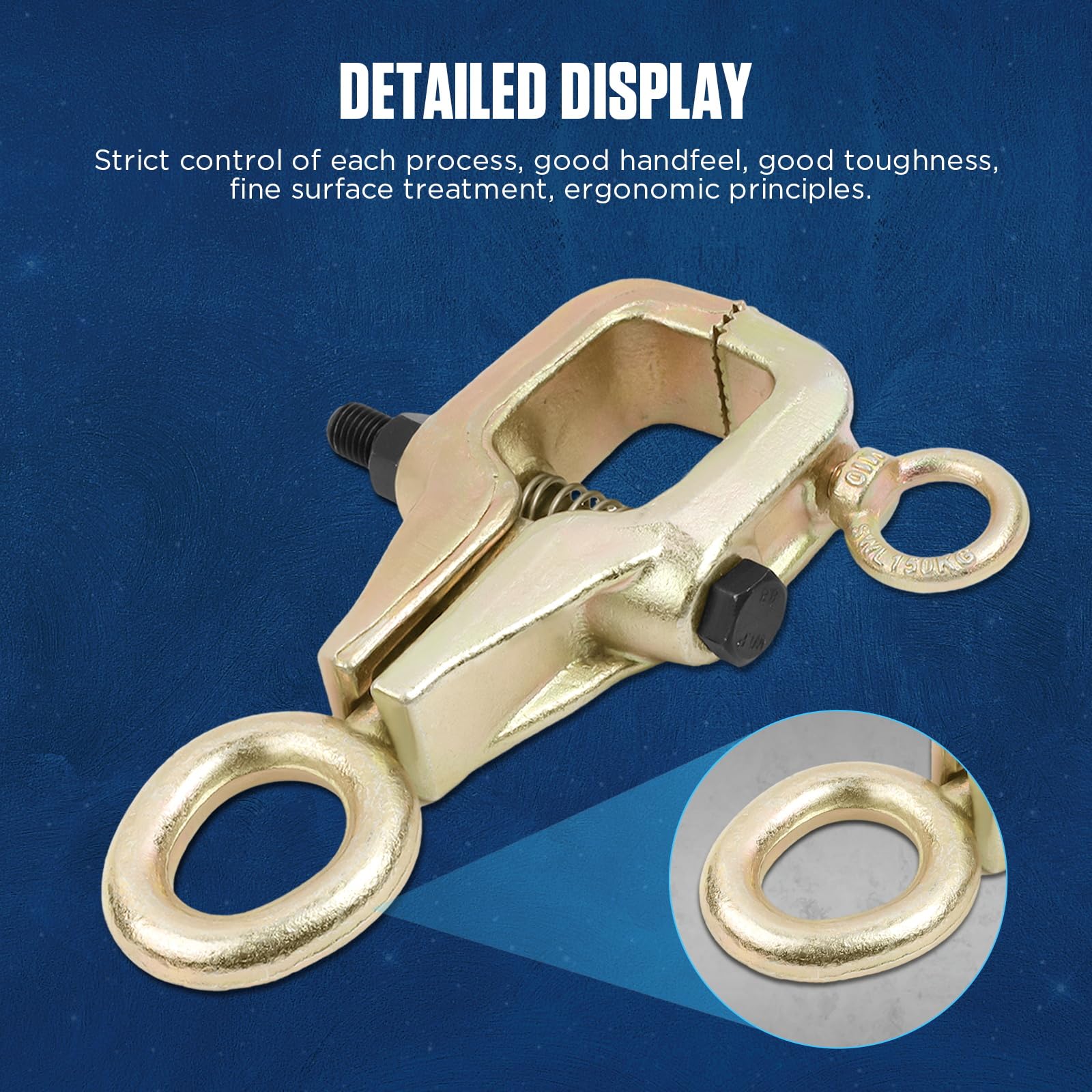 PLAYOCCAR 5 Toneladas Pinza Tracción, 2 vías Tira Estándar Cuerpo Pinza Abrazadera Superior y Recta Abrazadera Tracción Tracciónpara Automóviles Herramienta Reparación Vehículos