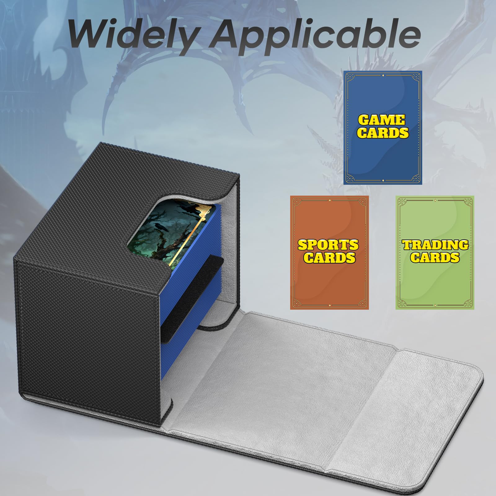 Boîte De Rangement Magnétique Pour Cartes Collection – MTG, Sports, Etc. – Capacité 1800 Cartes Protégées – Avec Séparateurs Et Mousse – Cadeau Collectionneur