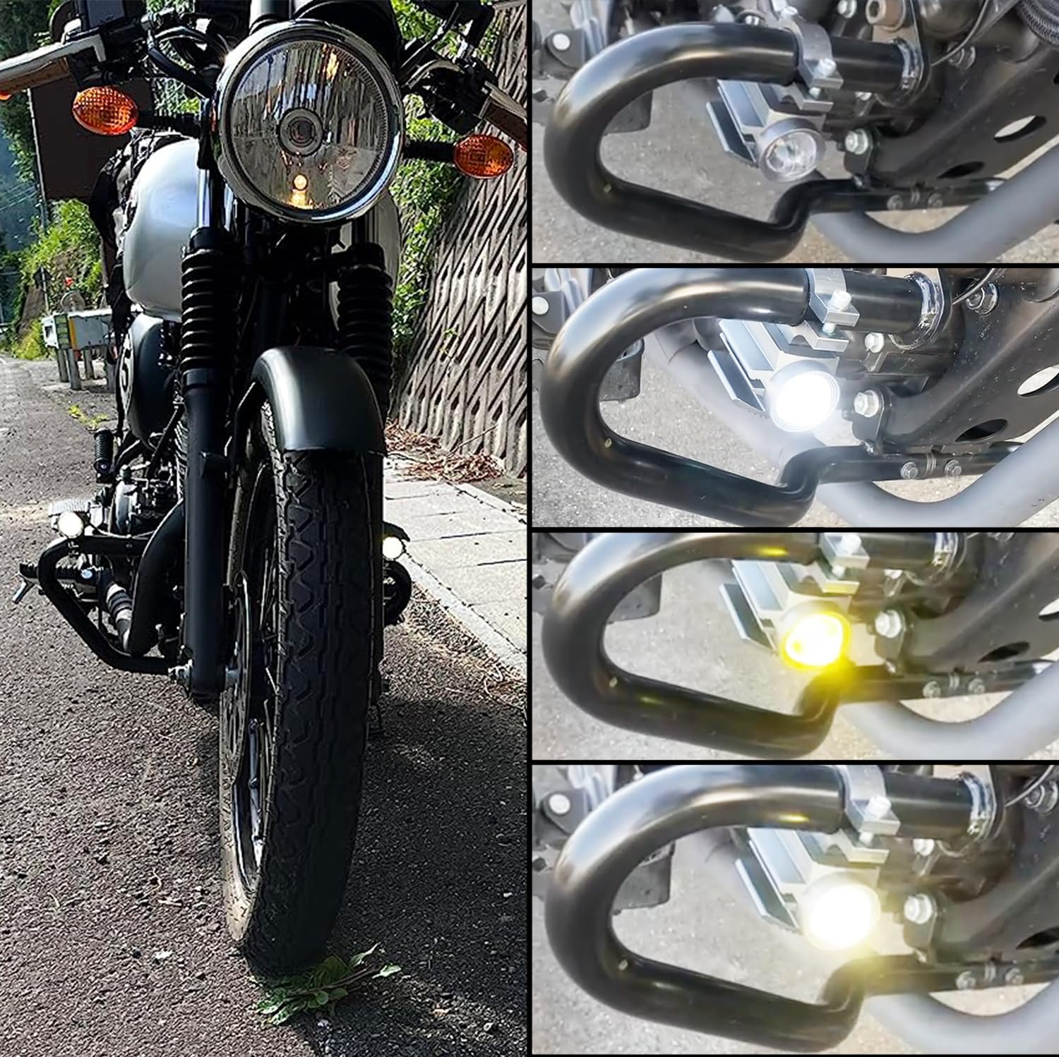 Amazon | X-STYLE 20W バイクフォグランプ LED 補助灯 2色 4モード 白+