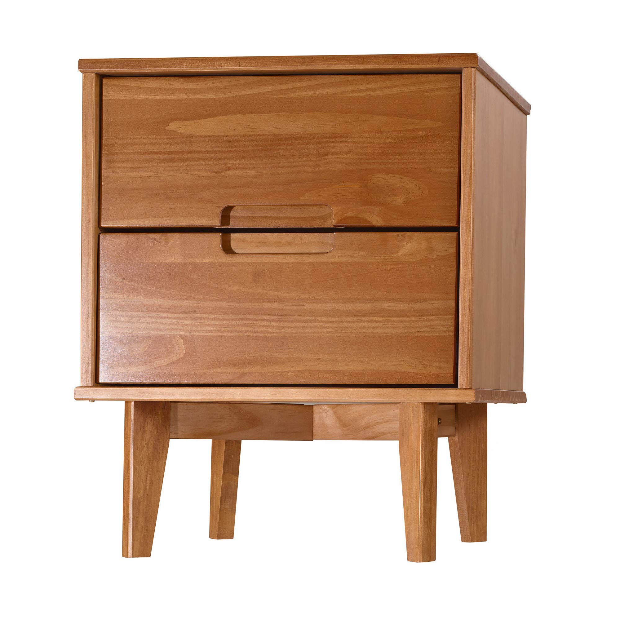 Walker Edison Mid Century Modern Grooved Handle Wood Nightstand Side ...