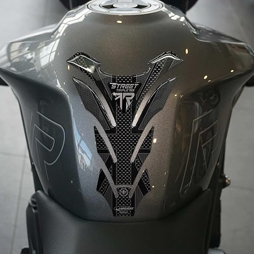 labelbike - Almohadilla de tanque de motocicleta de gel de resina adhesiva 3D compatible con Triumph Street Triple 765 R 2023