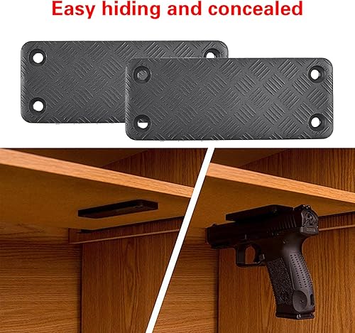 Miniatura 6 de Soporte magnético para pistola, clasificación de 36 libras, funda magnética para pistola, soporte de pistola recubierto de goma para pistola,