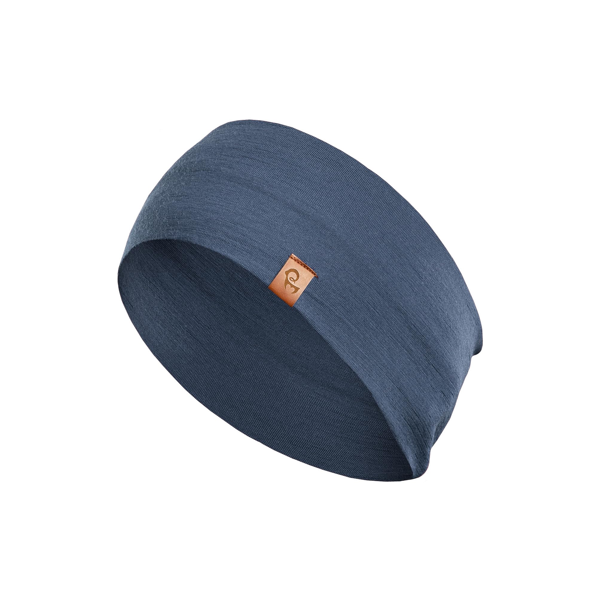 menique Diadema 100% merino para mujer, antideslizante, banda ancha para el sudor, calentador de orejas para correr, senderismo, yoga, deportes, diadema que absorbe el sudor (universal, mezclilla)