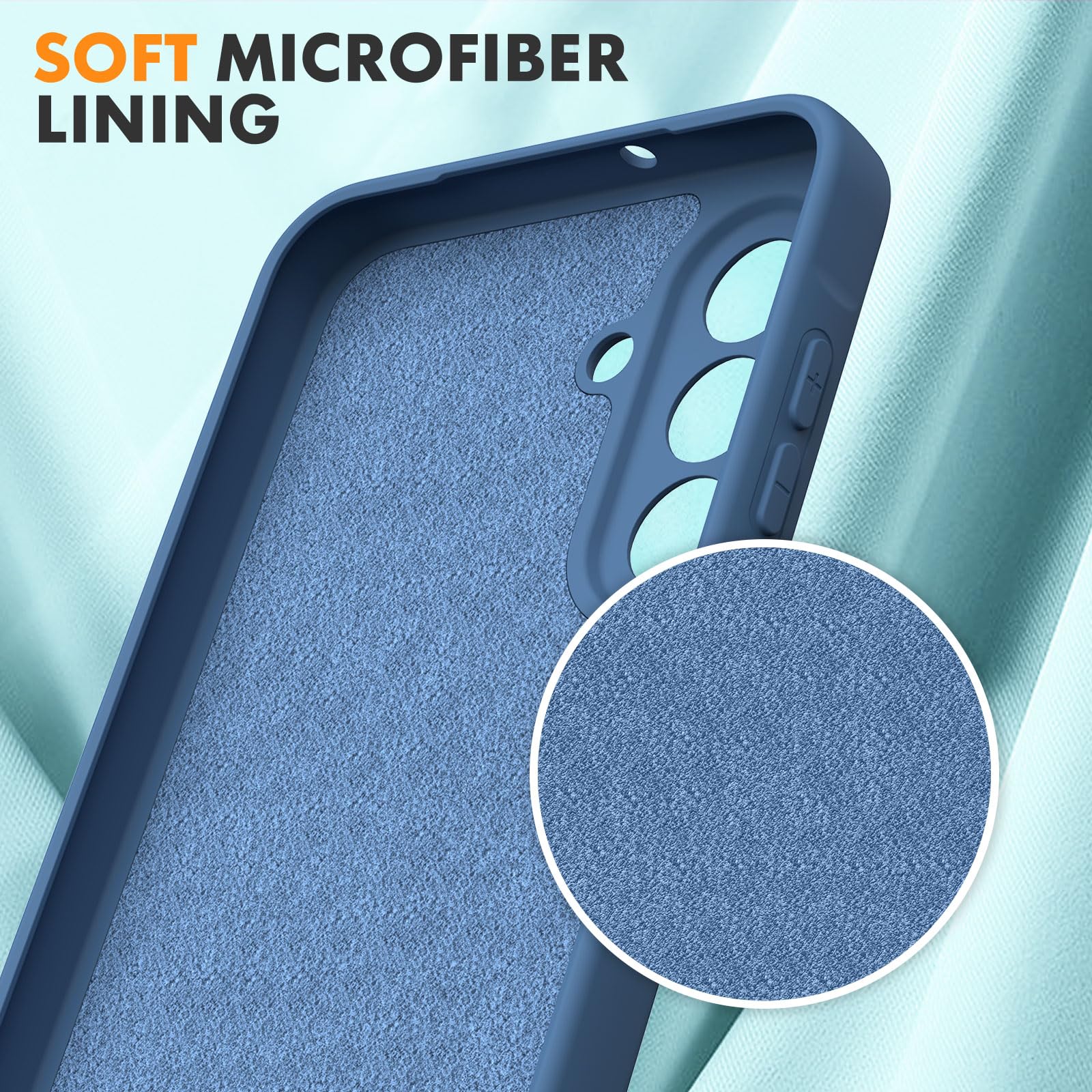 Vansdon Cover Compatibile con Samsung Galaxy A26 5G, Gomma Gel di Silicone Liquida Antiurto Custodia - Blu