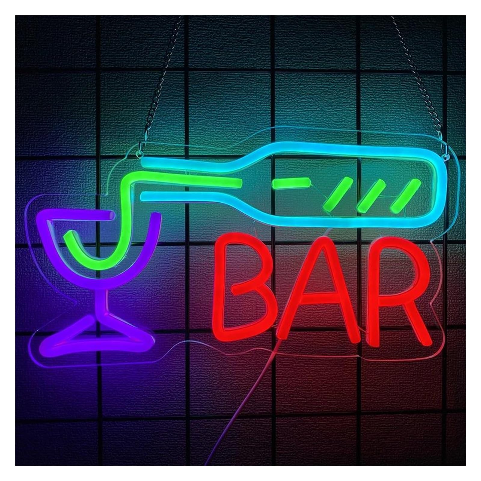 Lemst One Color Signs Lamp Beer Lamp Neon Light Sign, Bars, Nightclubs, E-Sports Clubs 18.5Cmх32.8cm