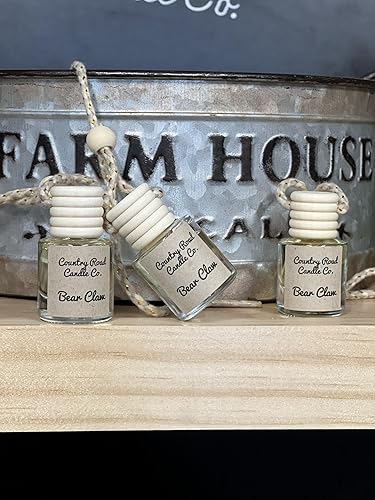 Miniatura 2 de Country Road Candle Co. - Difusor colgante de garra de oso para automóvil (paquete de 2)  Ambientador de aire para automóvil  Fragancia perfumada