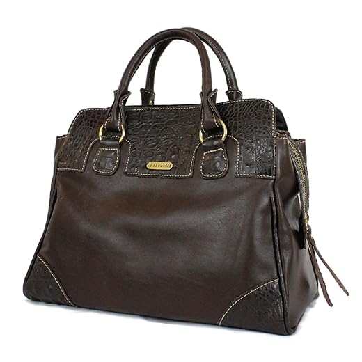 Bolsa Feminina de Couro Legitimo Grande de Ombro, Alça Removivel 091 Marrom Preta Tiracolo Grande