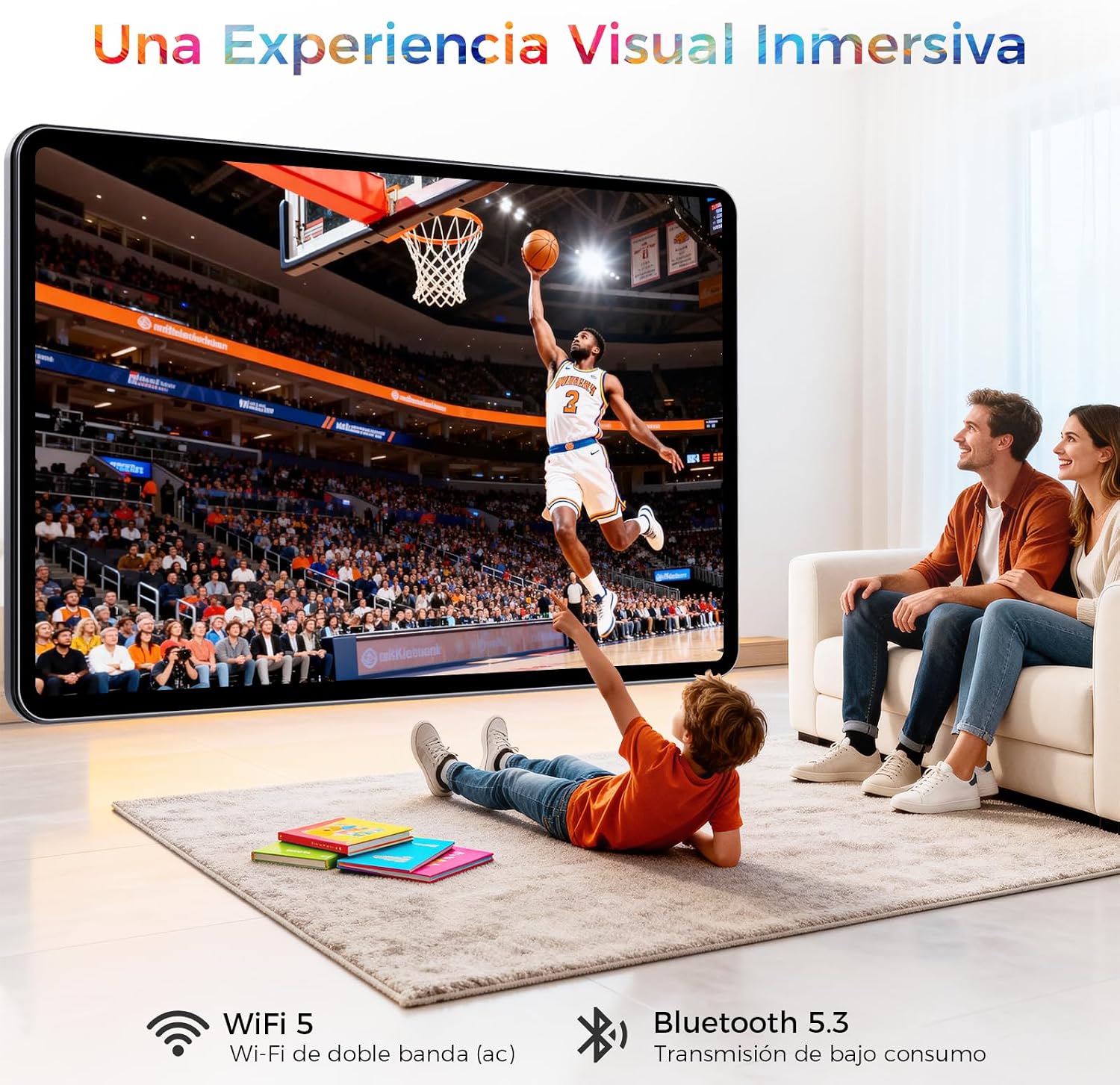 Android 16 Tableta,13.4 Pulgadas Tableta Grande Tablet con Octa-Core Processor, 32GB RAM + 256GB ROM, 10000mAh Batería,1920×1200 IPS, 2.4/5Ghz Dual WiFi/5+8MP/GPS/Gemini AI/Widevine L1 8