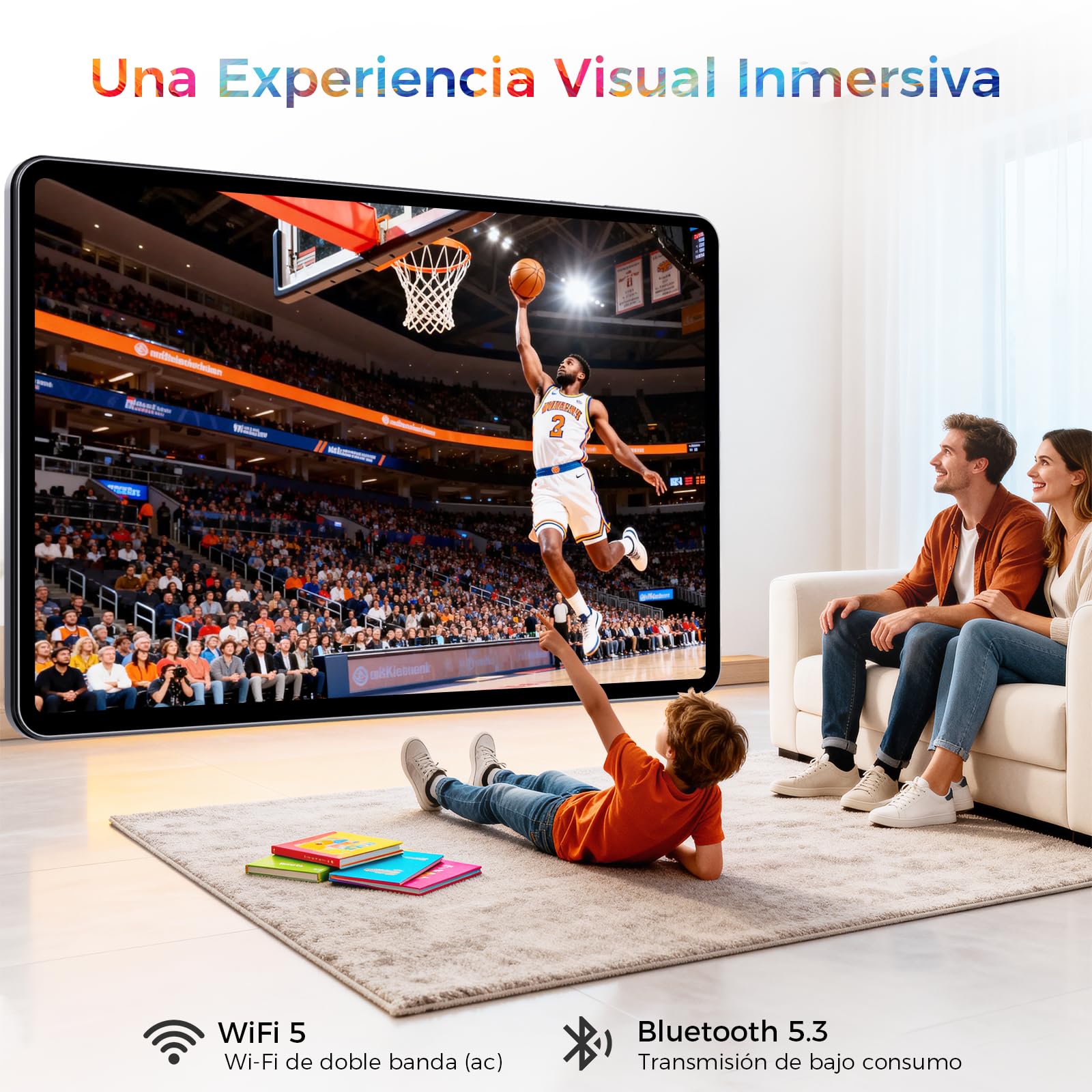 Android 16 Tableta,13.4 Pulgadas Tableta Grande Tablet con Octa-Core Processor, 32GB RAM + 256GB ROM, 10000mAh Batería,1920x1200 IPS, 2.4/5Ghz Dual WiFi/5+8MP/GPS/Gemini AI/Widevine L1