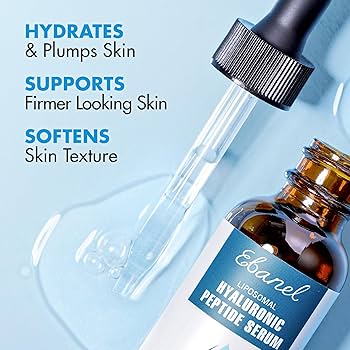 Amazon.com: Ebanel Hyaluronic Acid Serum for Face with Peptides