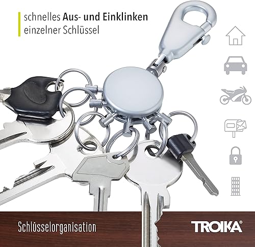 Miniatura 3 de Troika Patente Llavero con 6 Anillos KYR60MC