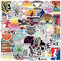 DIYYILIF 100 Pack Waterproof Lacrosse Vinyl Stickers for Water Bottles, Laptops, Helmets, Party Favors - Durable UV Resistant Decals