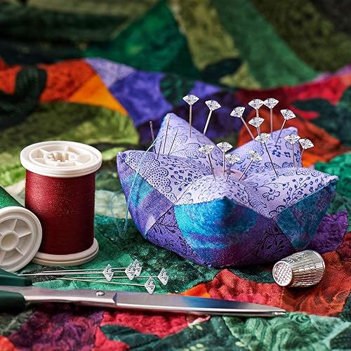 Miniatura 5 de Alfileres de ramilletes, alfileres de flores de diamante, alfileres de diamantes de imitación florales, cabeza de diamante de cristal, alfileres