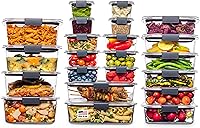 Vista 22 de Rubbermaid Brilliance - Recipientes para almacenar alimentos sin BPA con tapas herméticas, ideales para almuerzo, preparación de comidas y sobras