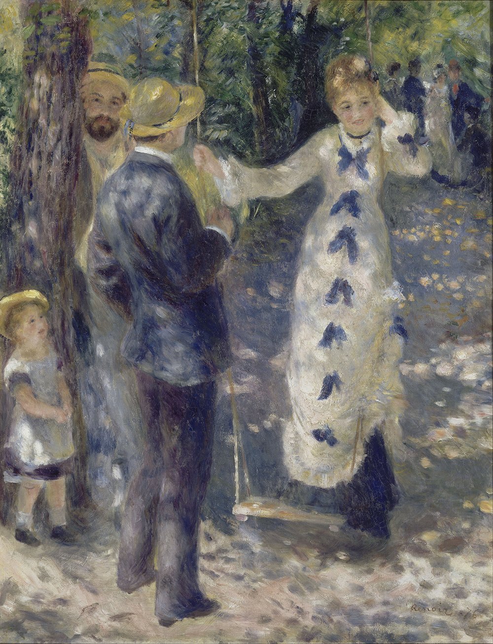 Lámina El columpio de Renoir en tamaño mediano con acabado mate para decoración