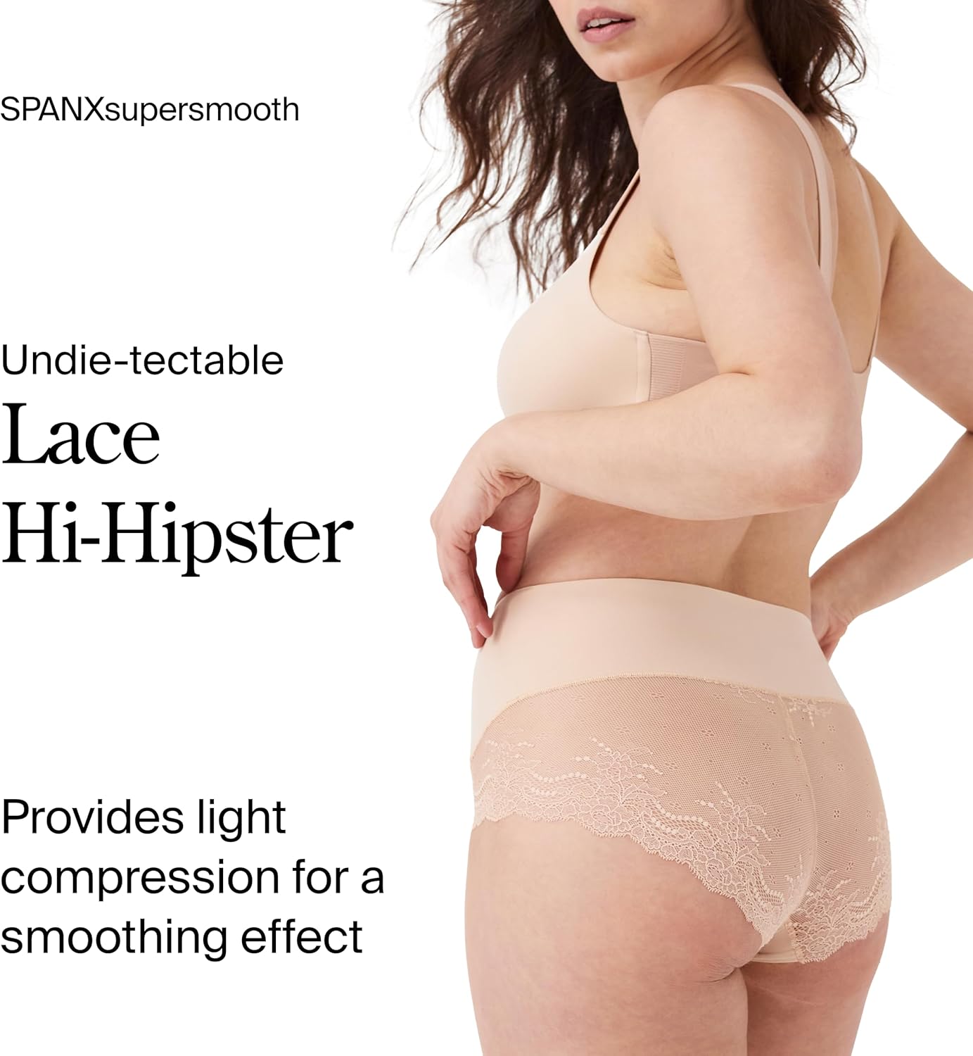 SPANX SPANXsmooth Undie-tectable Lace Hi-Hipster - Comfortable Core Control - Lace Shapewear - No Visible Panty Lines - Image 3