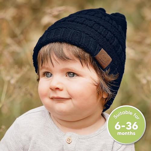 Vista 38 de KeaBabies 3-Pack Baby Beanies for Boys, Girls - Stretchy Knit Baby Hats, Cute Newborn Sweet Pea