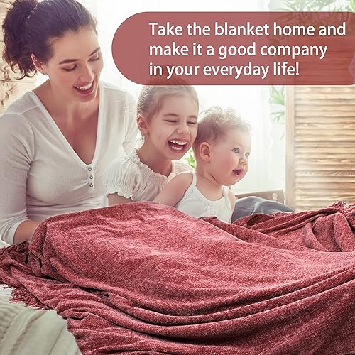 Miniatura 7 de Vhorate Manta para sofá, cama, silla, manta de felpilla suave y acogedora con borla, apta para todas las estaciones, para mujeres, hombres y niños,