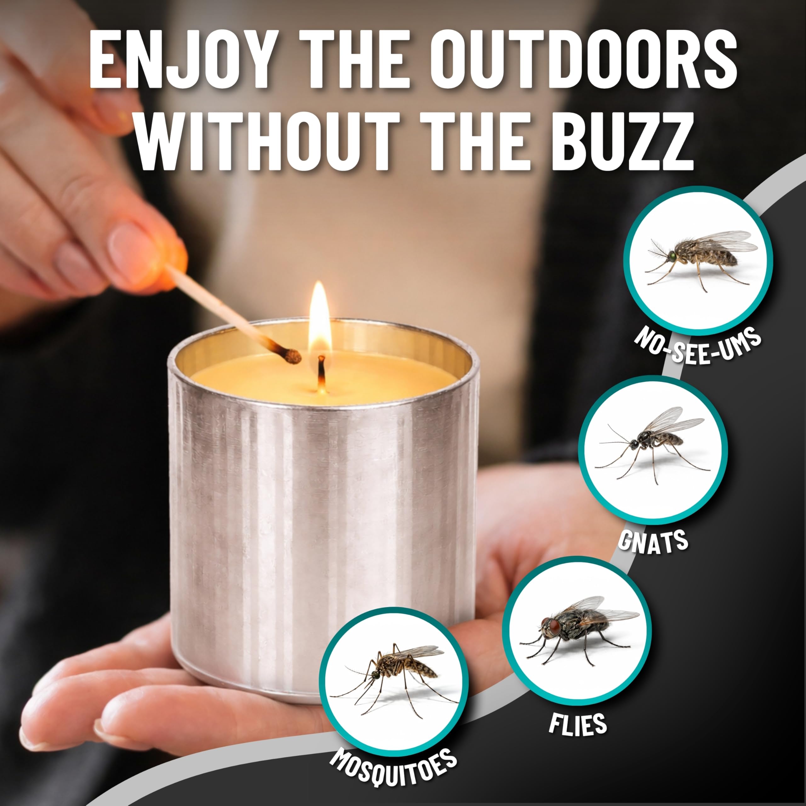 Confezione da 2 candele profumate alla citronella, 680 g, per interni ed esterni, a lunga durata, per patio, campeggio, giardino, decorazione per la casa e regalo