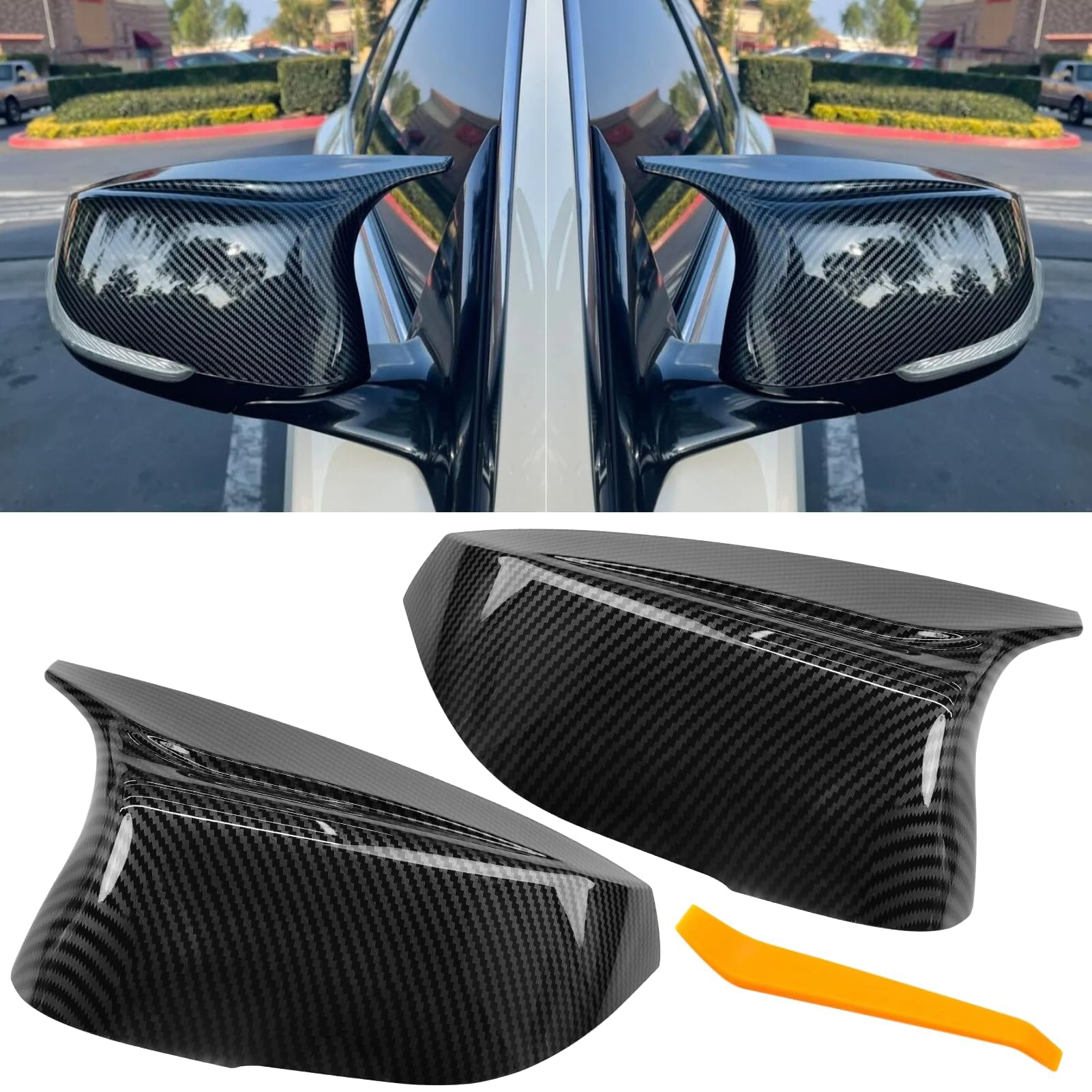 Mirror Caps Infiniti 2014-2024 Q50 Q60 Q70 QX30 QX50 Carbon Fiber Side Mirror Cover... Infiniti Q50 - Foto 2