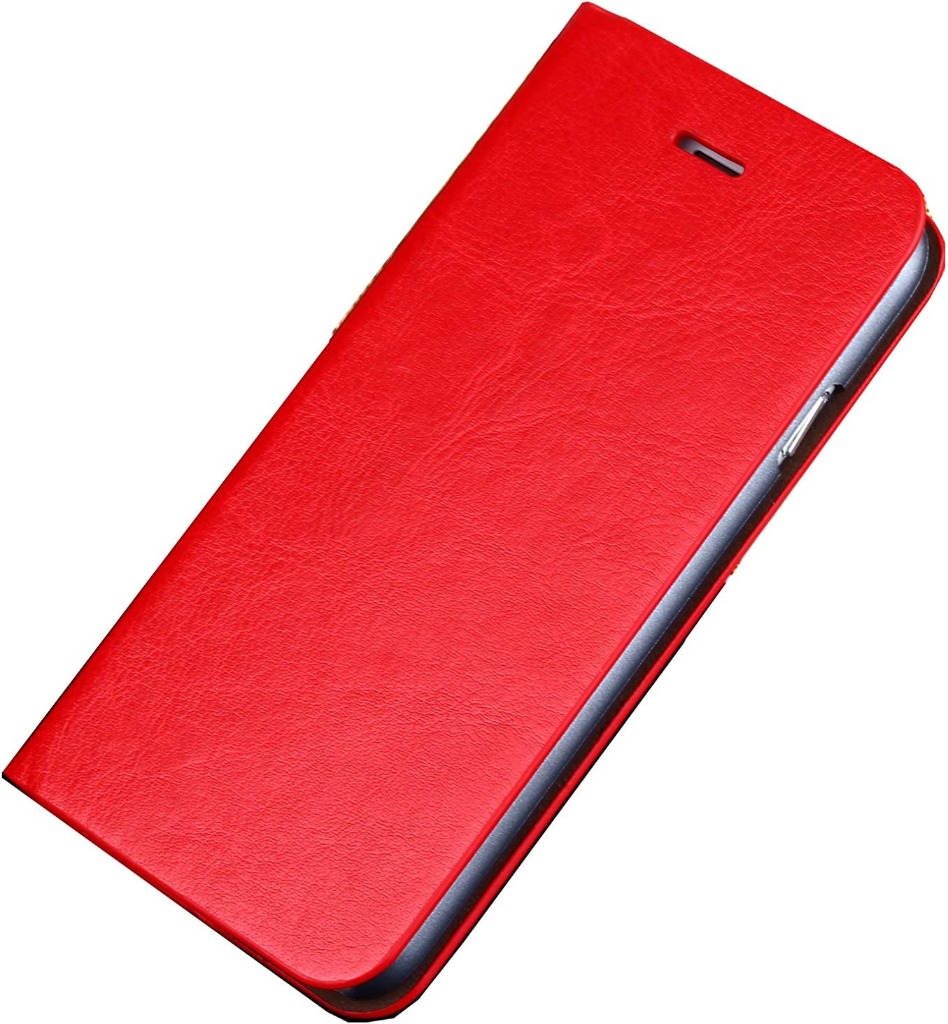 iNeway 2 in 1 set for iPhone 6+ 6plus and 6s plus(5.5" inch) Fashion Color Leather Flip Protective Wallet Cover Shell with HD Screen Protector,i6 plus,red