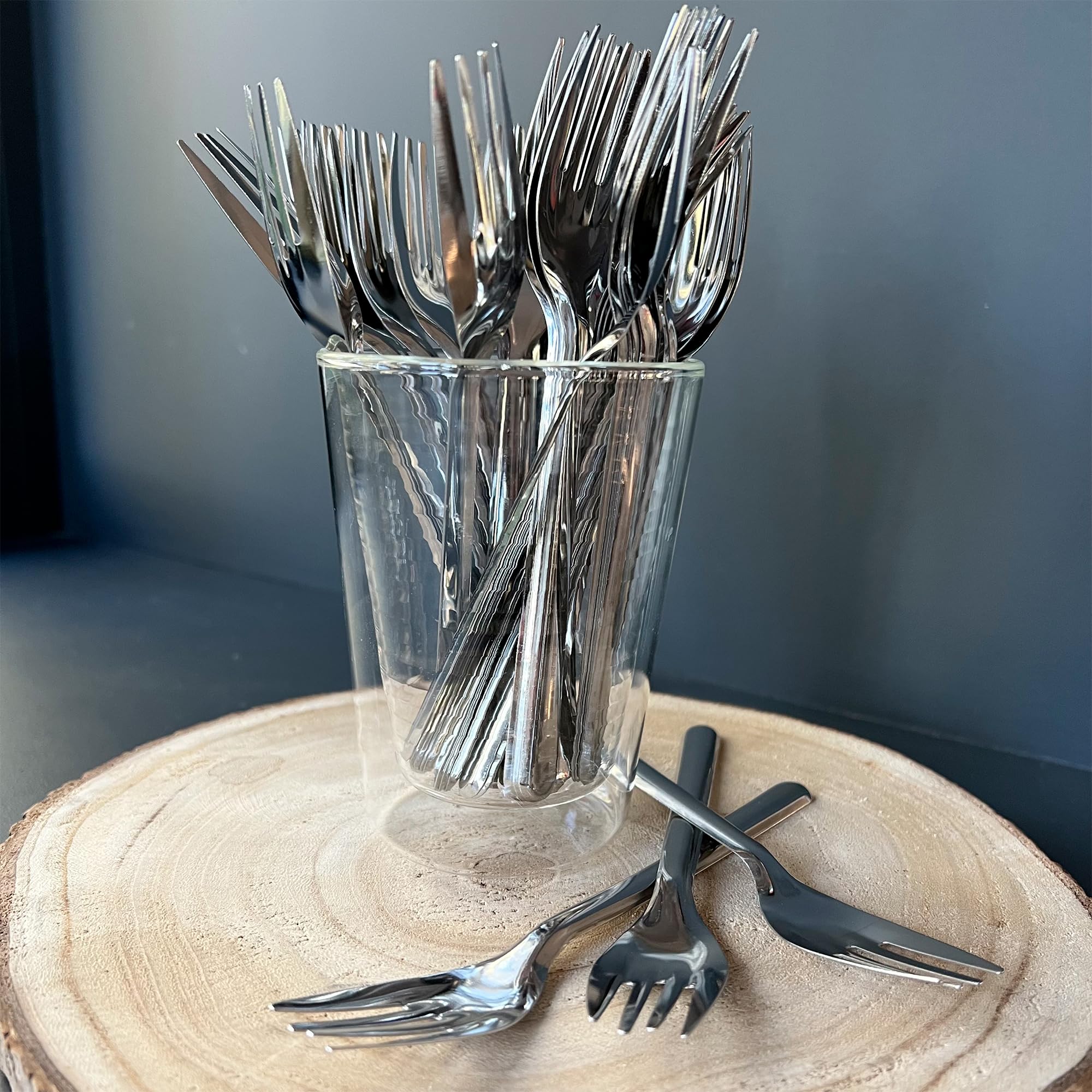 Pack de 120 couverts de table en inox - 40 couteaux - 40 fourchettes - 40 petites cuillères - Passe au lave vaisselle - Inoxydable - Fêtes et anniversaires - Pique-nique - Table’Colors