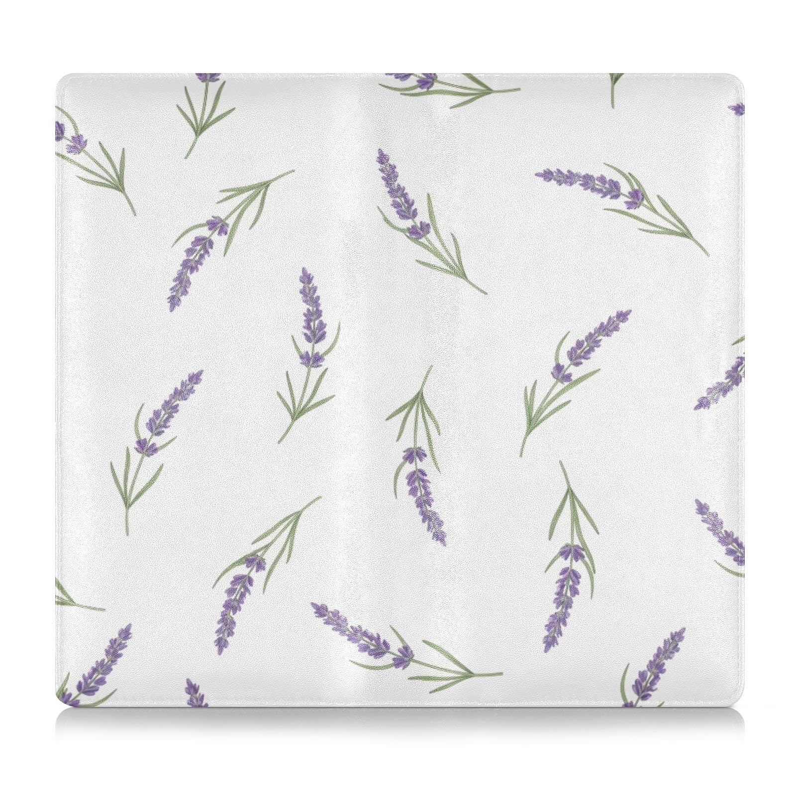BURSTDDY Lavender Leather Car Registration and Insurance Holder,Registration and Insurance Card Holder Glove Box Car Organizer Car Document Holder for Cards, Driver License