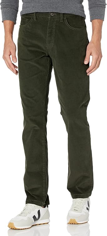 Goodthreads Mens Straight-Fit 5-Pocket Comfort Stretch Corduroy Pant