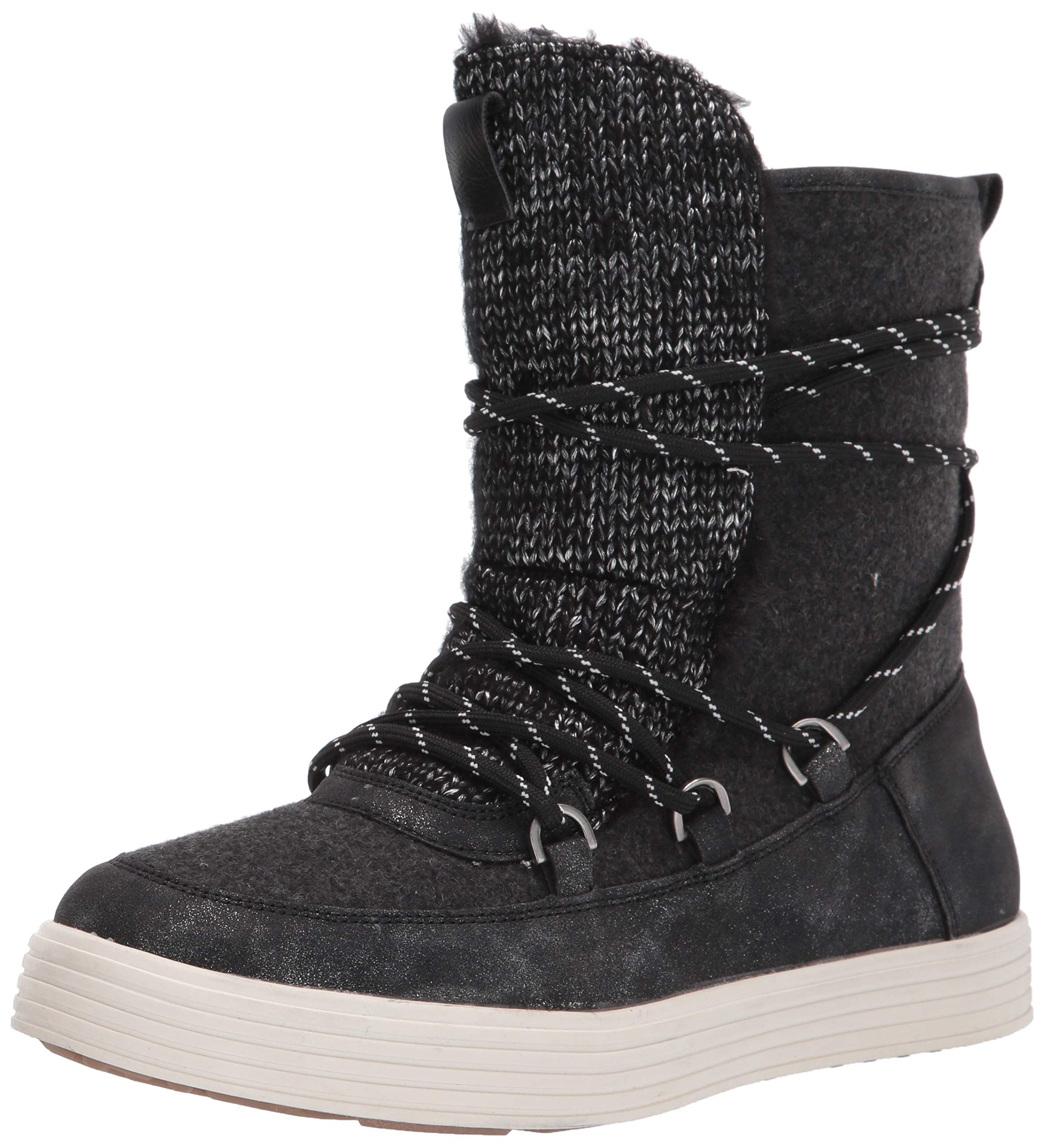 Muk Luks Damskie buty Lace Up Fashion Boot, czarne, 6