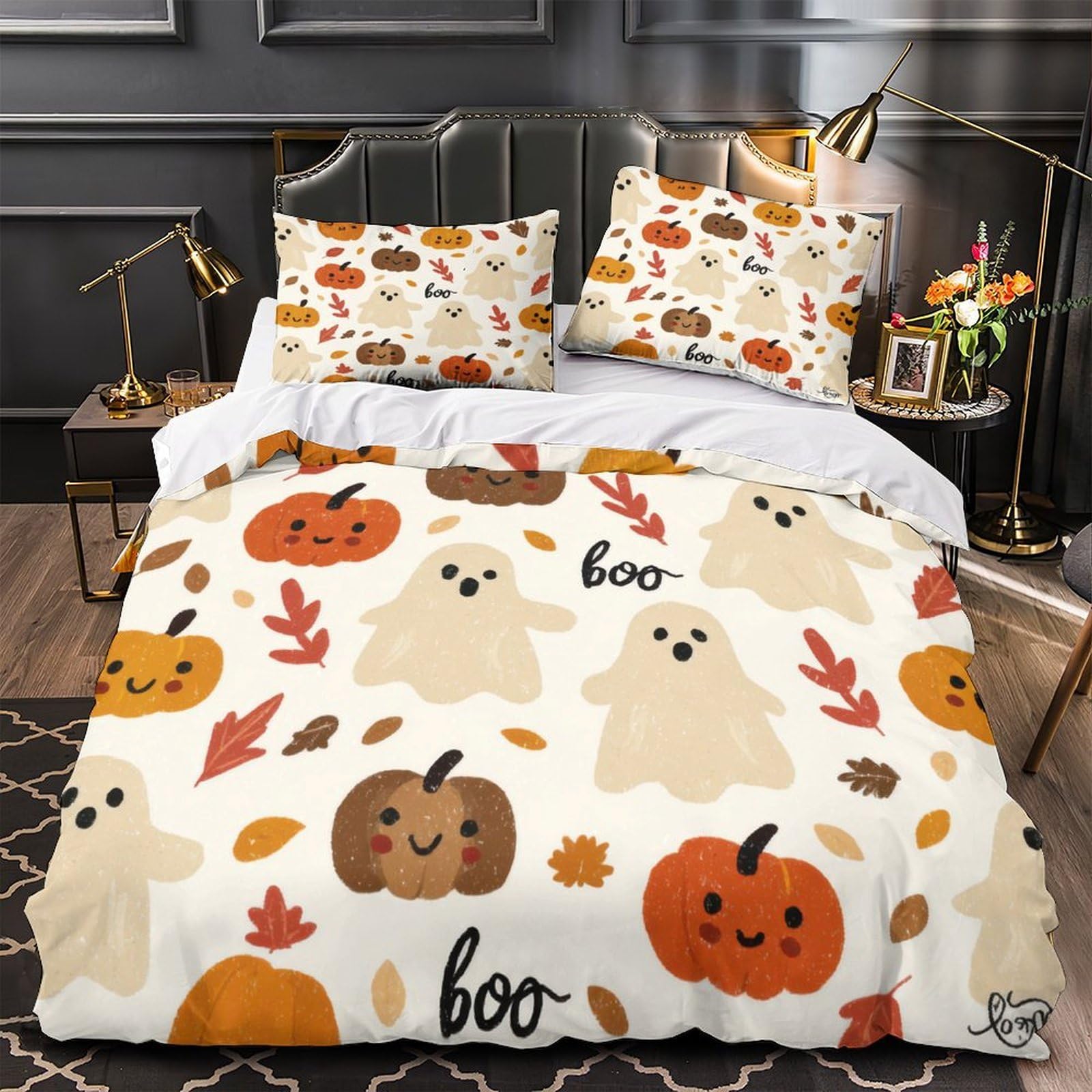 Fantômes d'Halloween parure de lit haute qualité en microfibre douce