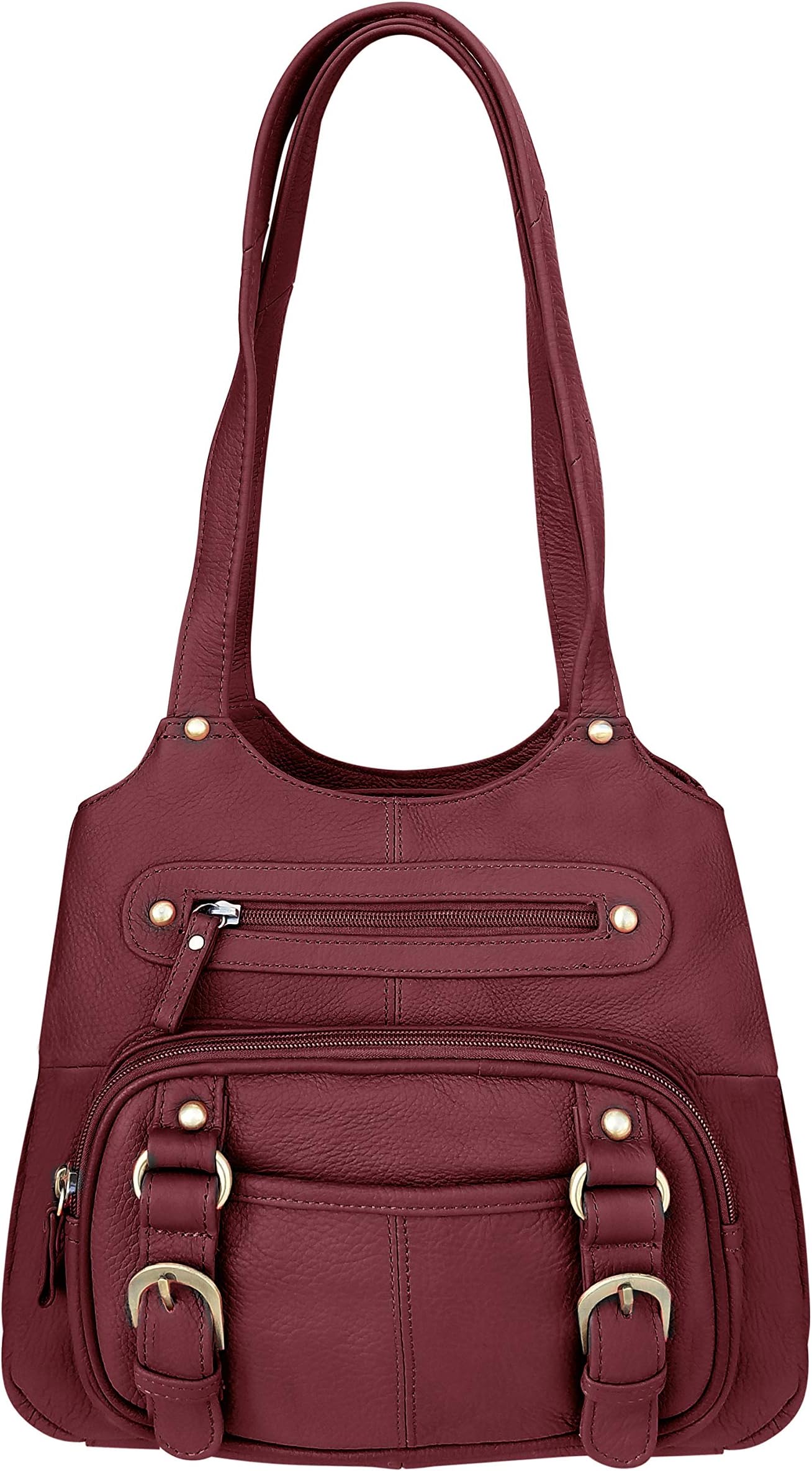 Concealed Carry Purse - Genuine Leather Locking CCW Gun Bag - Left and Right-hand Draw